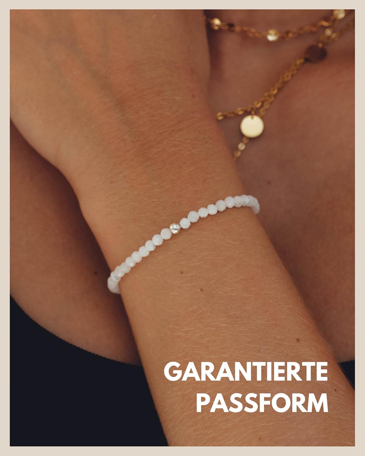 Thumbnail 3 de GD GOOD.designs Armband Damen mit echten Natursteinen und 925-Silber-Zwischenperle (facettierte 4-mm-Edelsteinperlen)