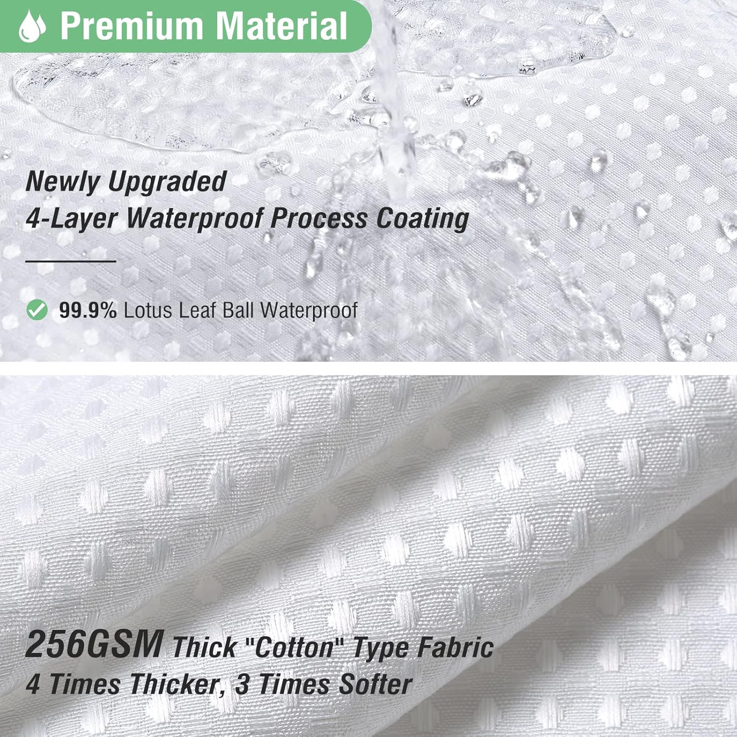 Detalle de Dynamene Waffle Weave Shower Curtain 72x72