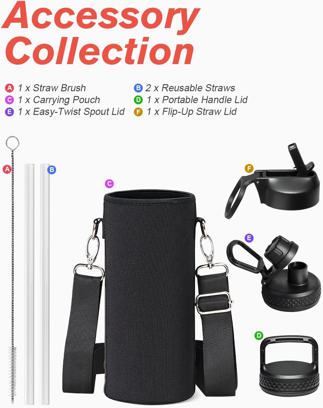 Thumbnail 6 de Coolflask 1.2L Insulated Water Bottle with Straw