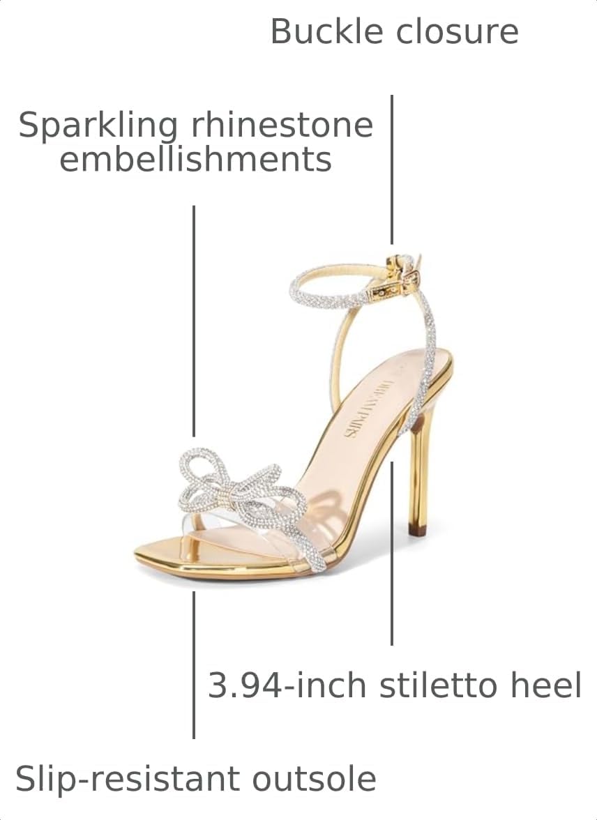 Detalle de Double Bowknots Crystal Sandals, 3.94