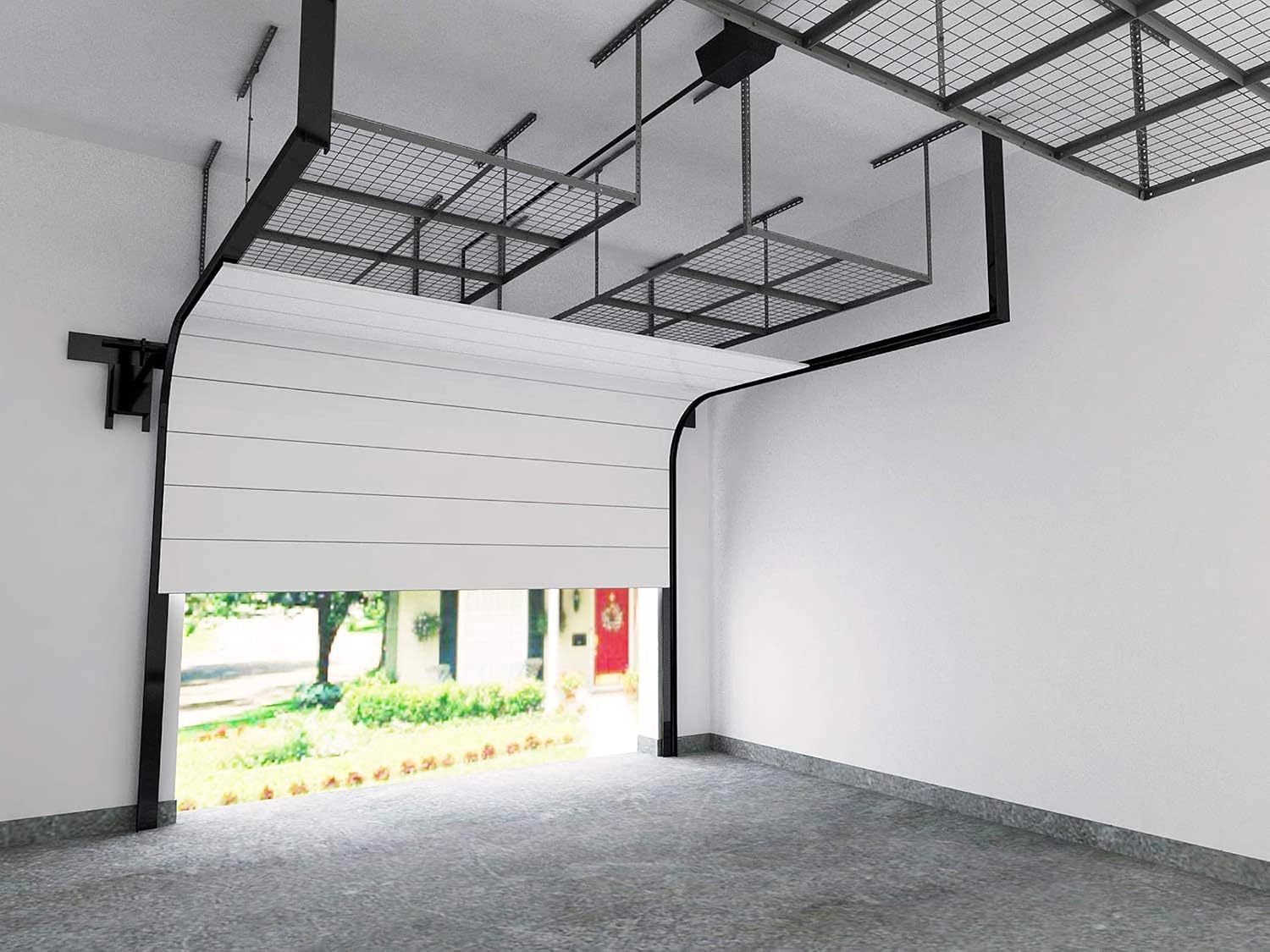 Detalle de FLEXIMOUNTS 4x8 Overhead Garage Ceiling Storage Rack, 2-Pack, 750 lb Capacity