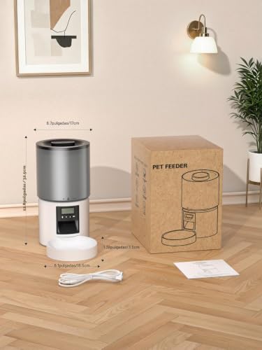 Thumbnail 6 de PETVION 4L Comedero Automático para Gatos y Perros | Alimentación programable y fuente dual