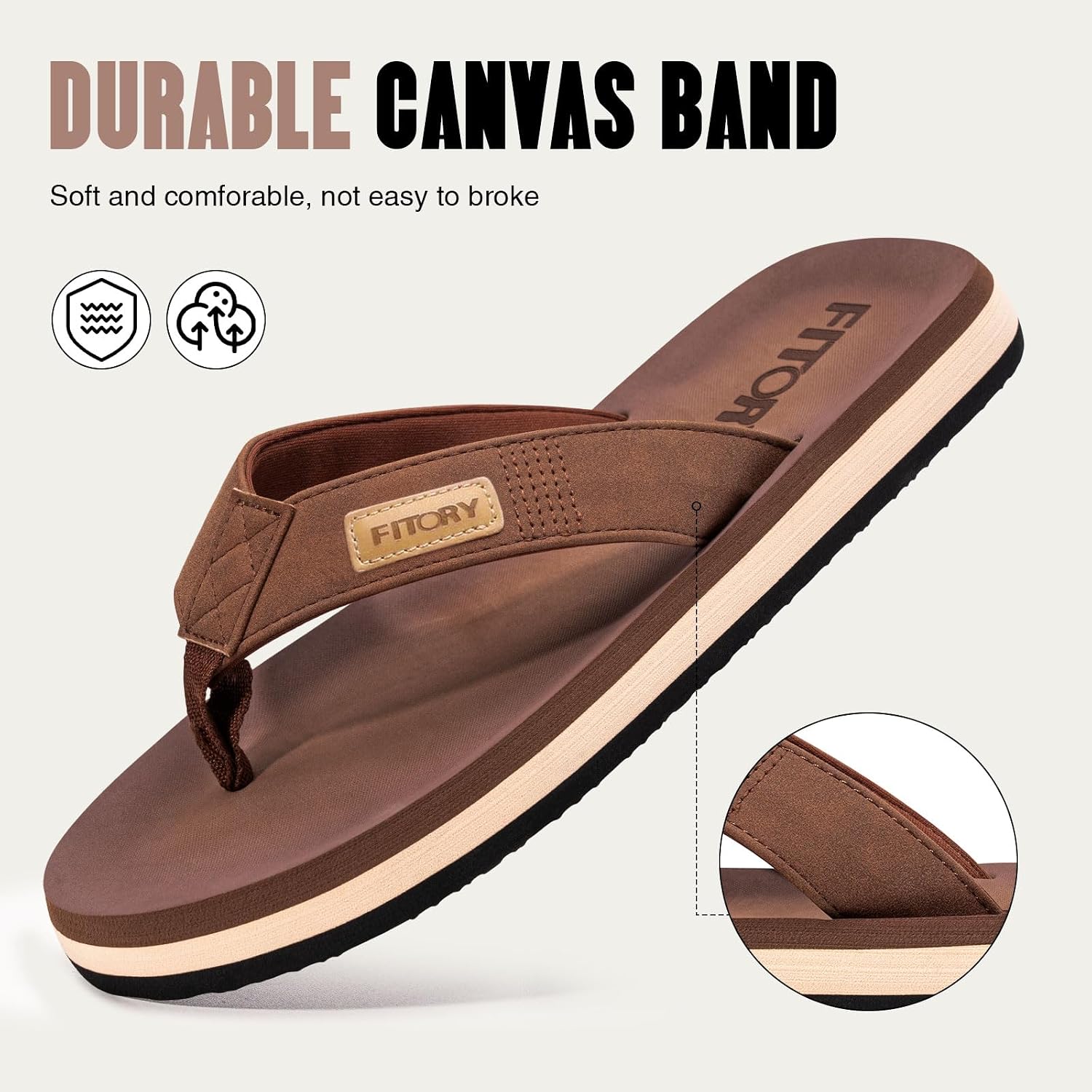 Detalle de FITORY Herren Flip Flops Surfen Zehentrenner Sports Sandalen Beach/Pool Pantoffeln Gr.39-48