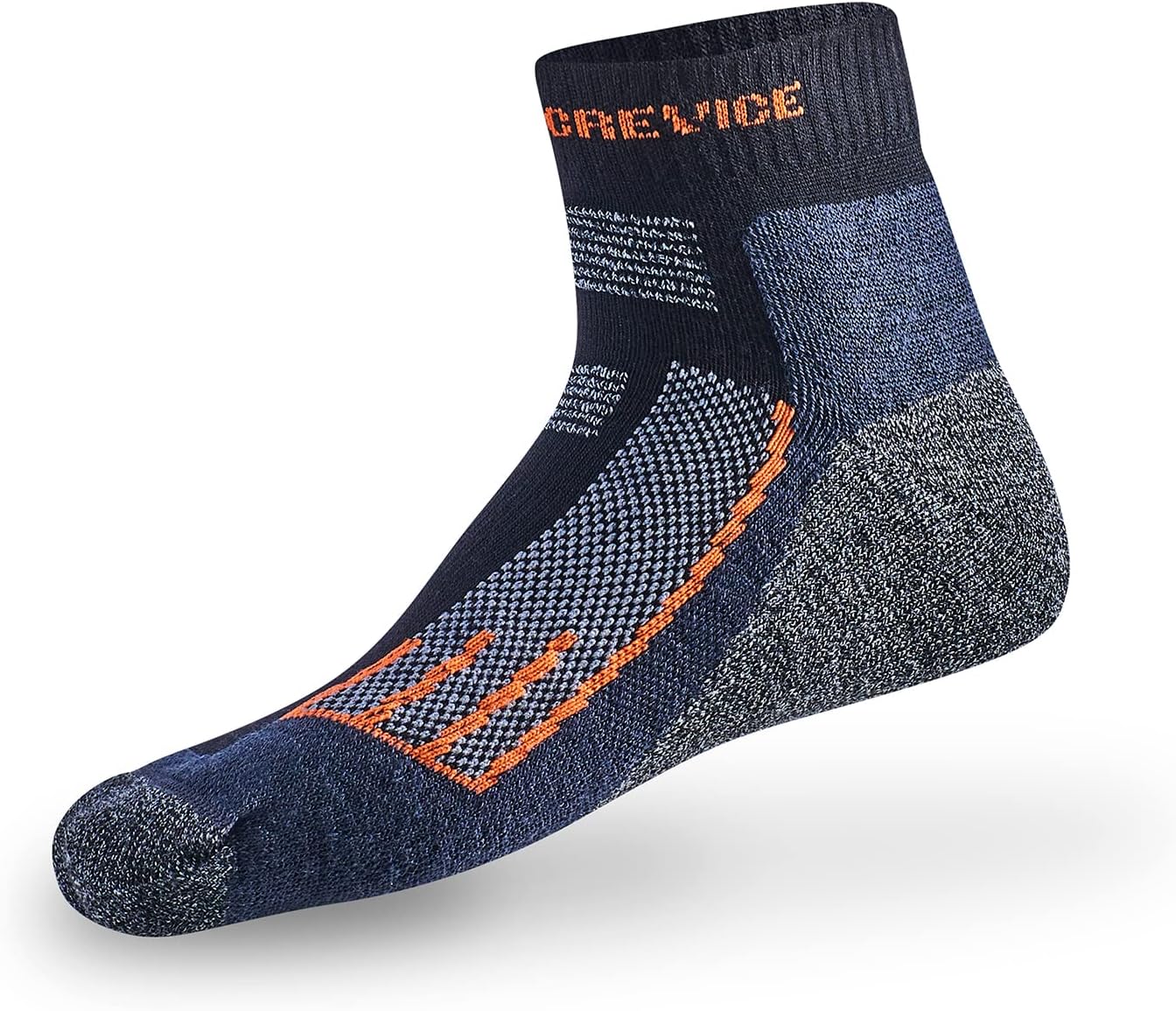 Detalle de Black Crevice Merino Outdoorsokken — Chaussettes de randonnée en laine mérinos Mixte