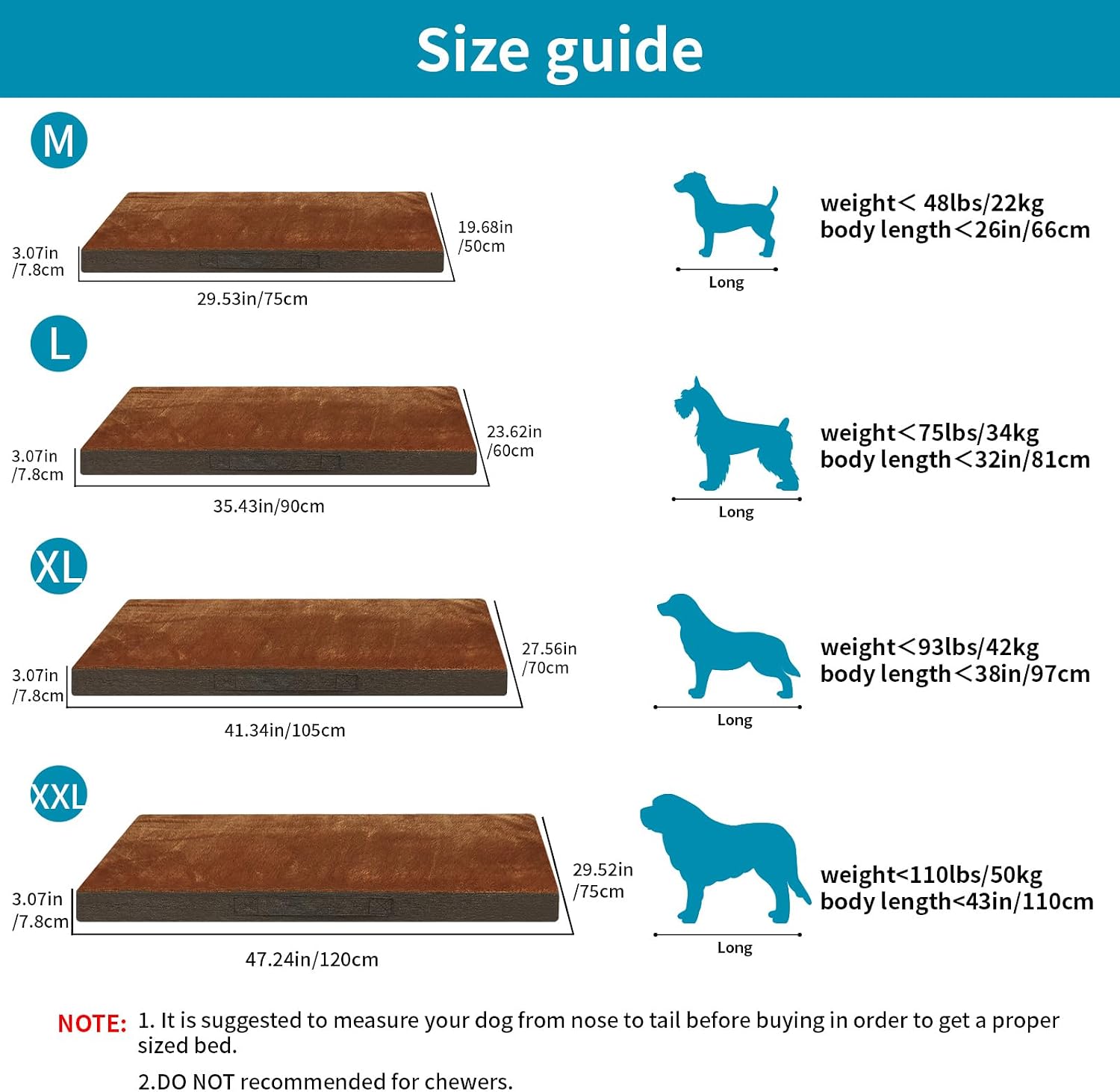 Detalle 2 de Nepfaivy waterproof dog bed 105×70×7.5cm
