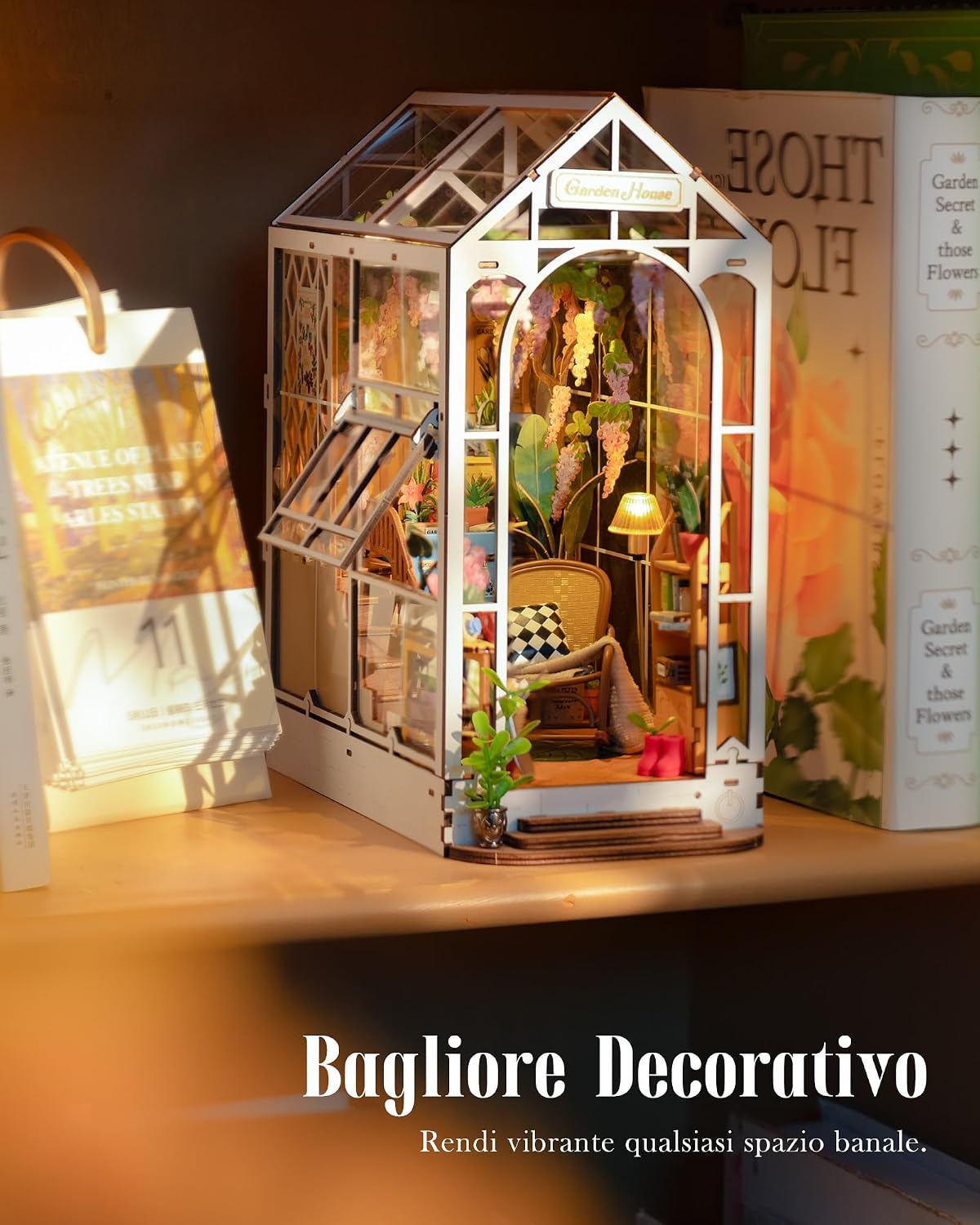 Thumbnail 6 de ROWOOD Book Nook Kit Serra: Puzzle 3D in Legno per Adulti da Costruire, Bookend e Decorazione fai-da-te
