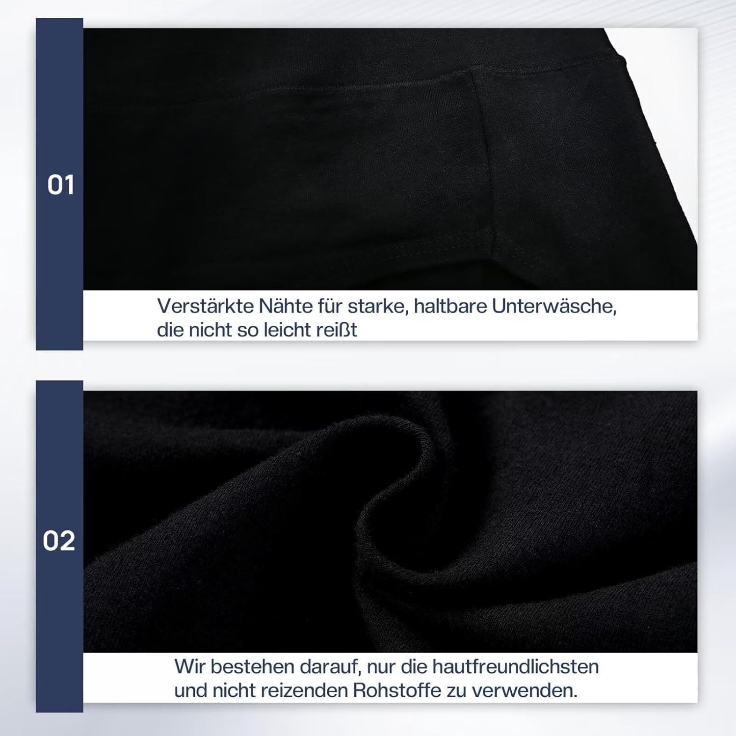 Detalle 2 de TUUHAW Damen Unterhosen im 5er-Pack – Slip aus Baumwolle mit hoher Taille