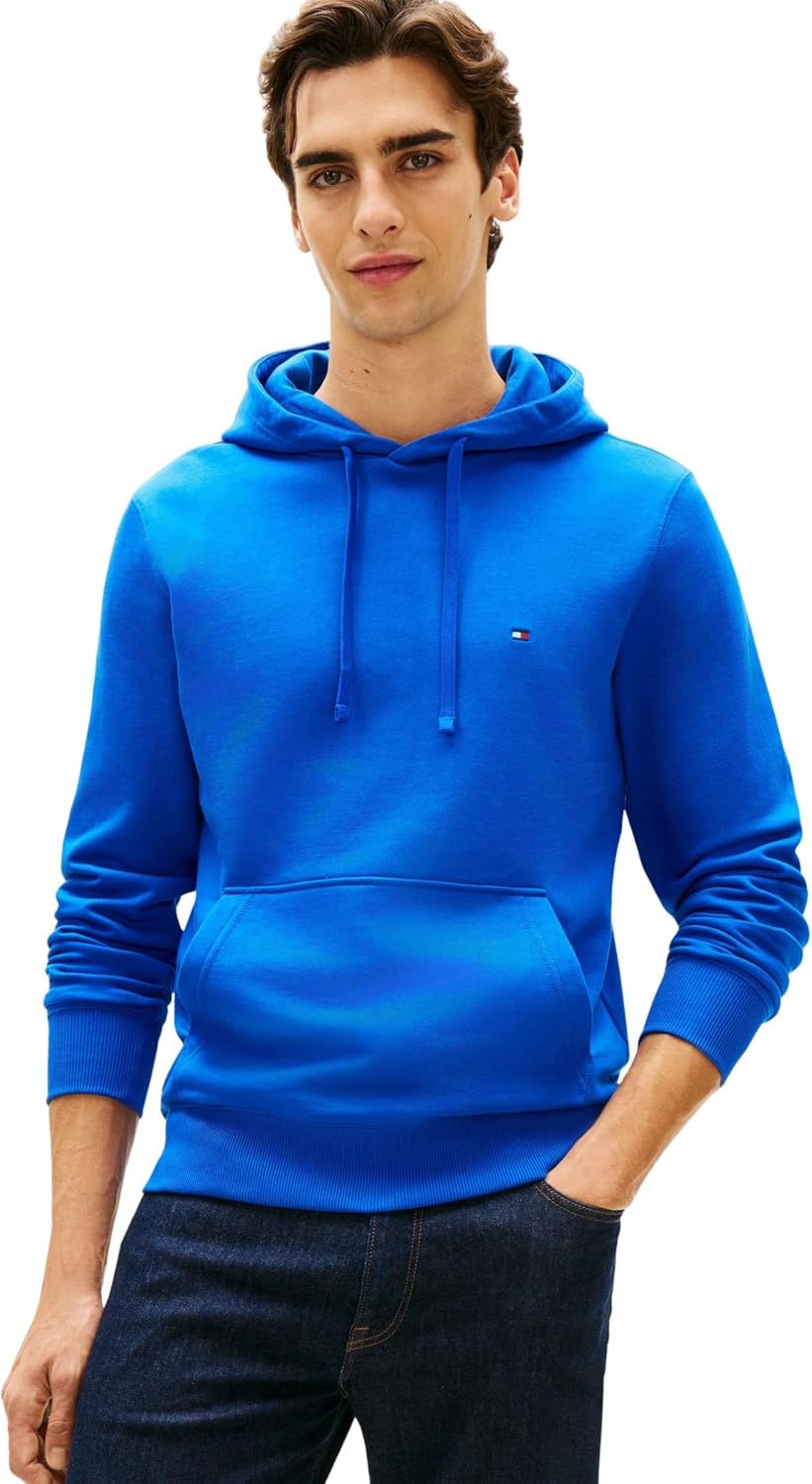 Detalle de Tommy Hilfiger Essential Terry Hoody MW0MW37235 felpa con cappuccio da uomo