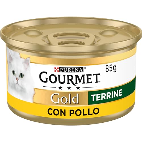 Detalle de GOURMET Gold Terrine: Paté de Pollo para Gato Adulto, Pack de 24 latas de 85 g
