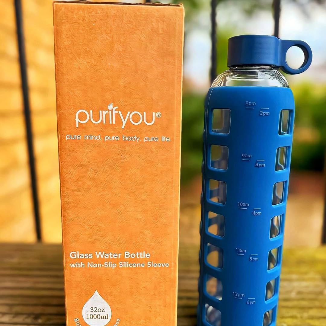 Detalle 2 de purifyou Glass Water Bottle 32 oz