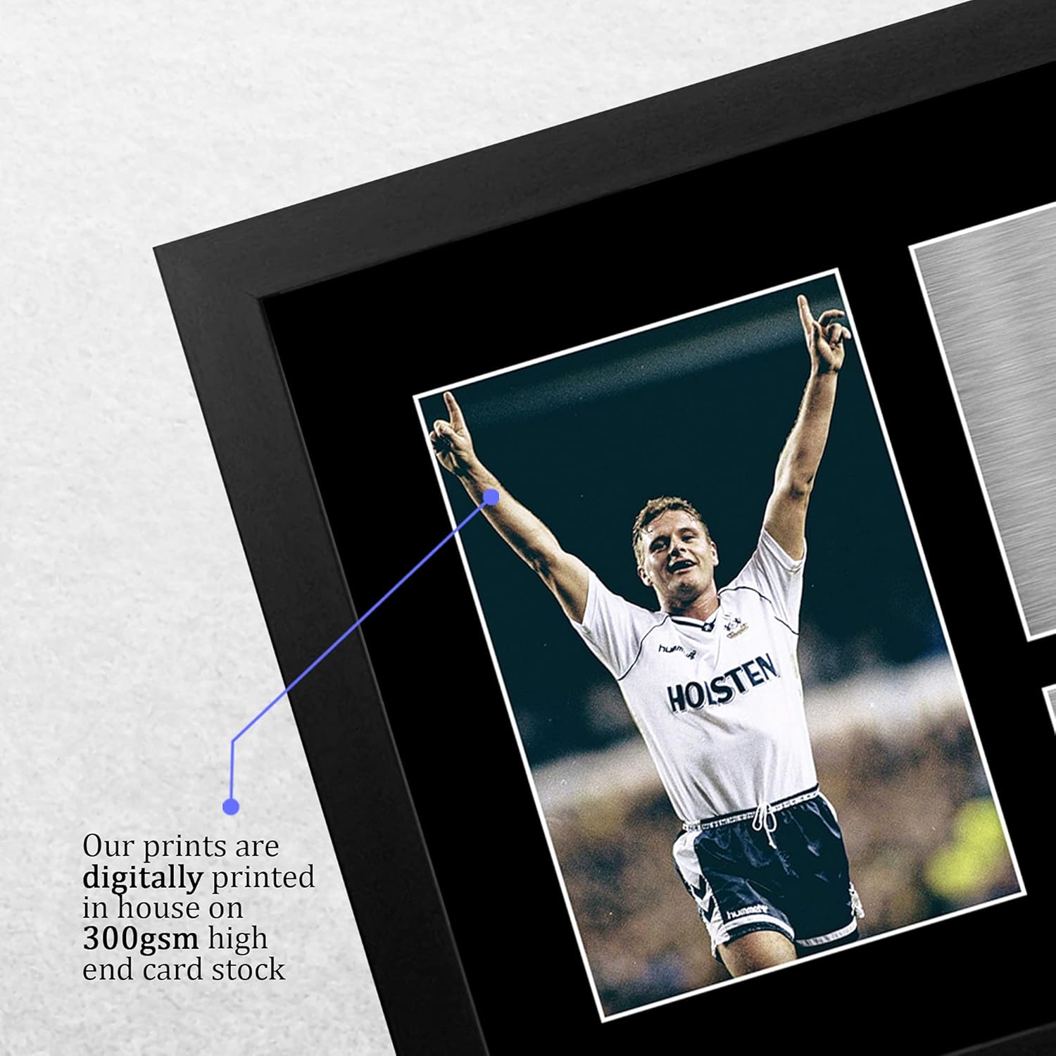 Thumbnail 3 de HWC Trading A4 Framed Paul Gascoigne Spurs signed autograph picture – A4 FR, black matte frame