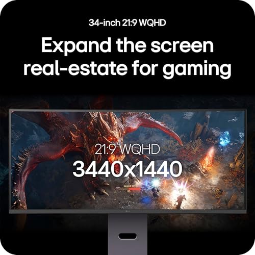 Detalle de LG UltraGear G6 34G60ZA-B: 34-inch Curved UWQHD Gaming Monitor