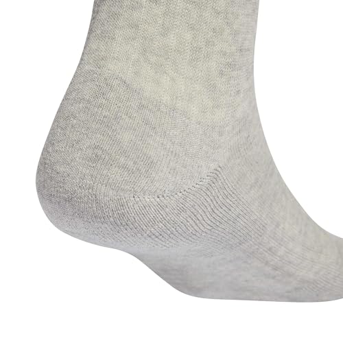 Detalle 2 de adidas Unisex Adulto 3Stripes Cushioned Crew Socks 3 Paia – Grigio medio/bianco/nero, taglia 42-45