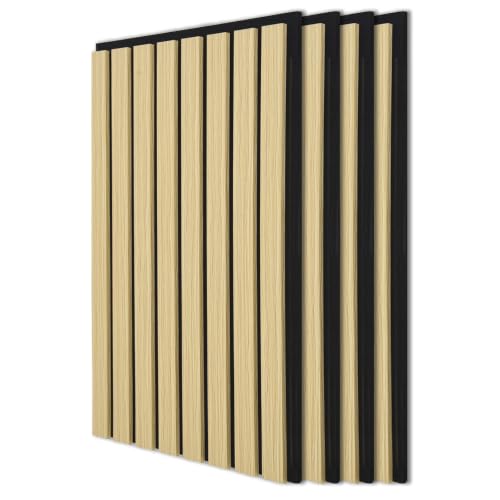 Detalle de Art3d Lot de 4 Panneaux Muraux Acoustiques à Lattes en Bois