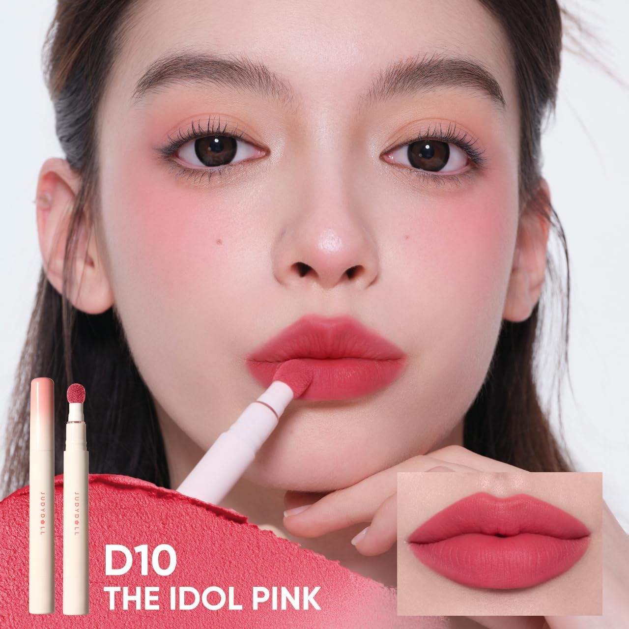 Detalle de JUDYDOLL G204 Taro Haze Lipstick, Matte Finish with Subtle Glitter