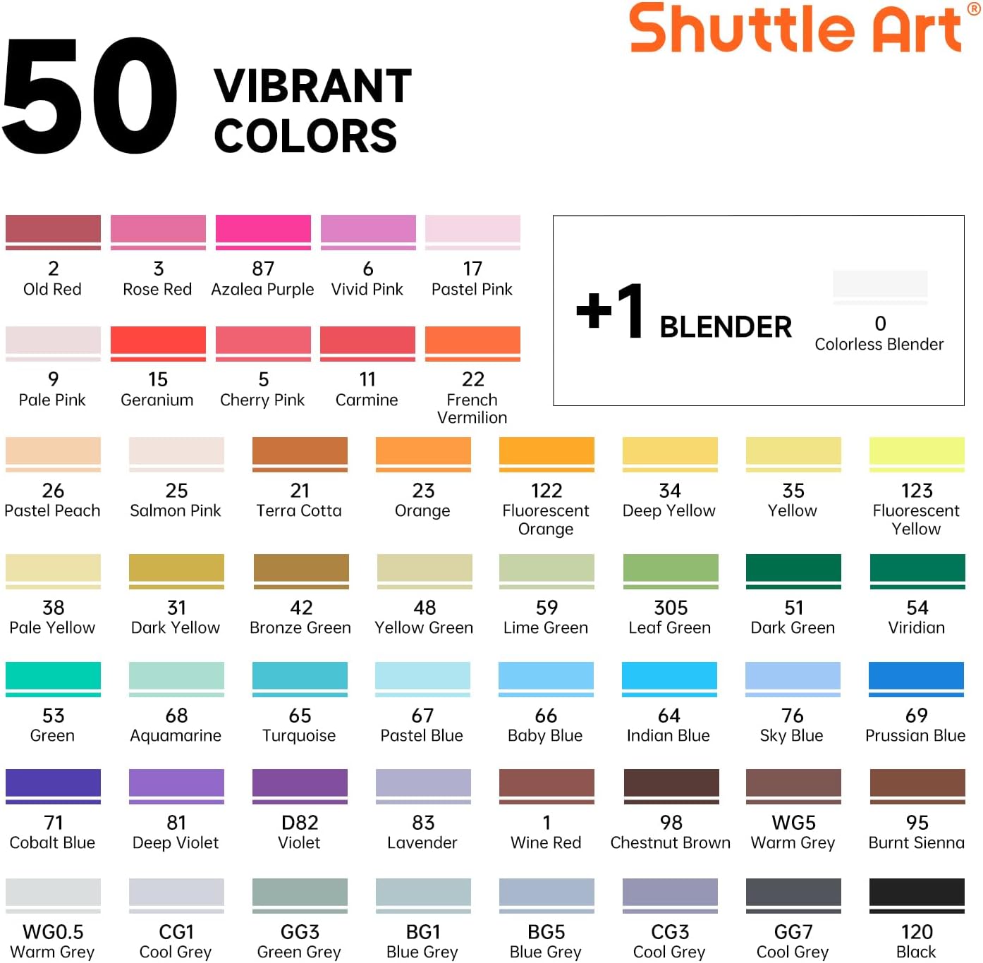 Thumbnail 1 de Shuttle Art Alkohol Marker Set 50 Farben