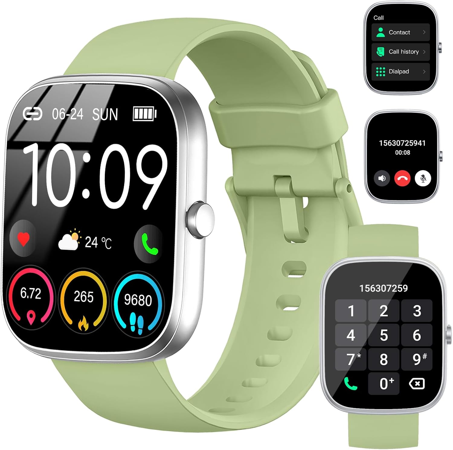 Detalle de Jugeman Smart Watch (Answer/Make Calls) – 1.91" HD Touch Screen, 110+ Sport Modes and Bluetooth Calling