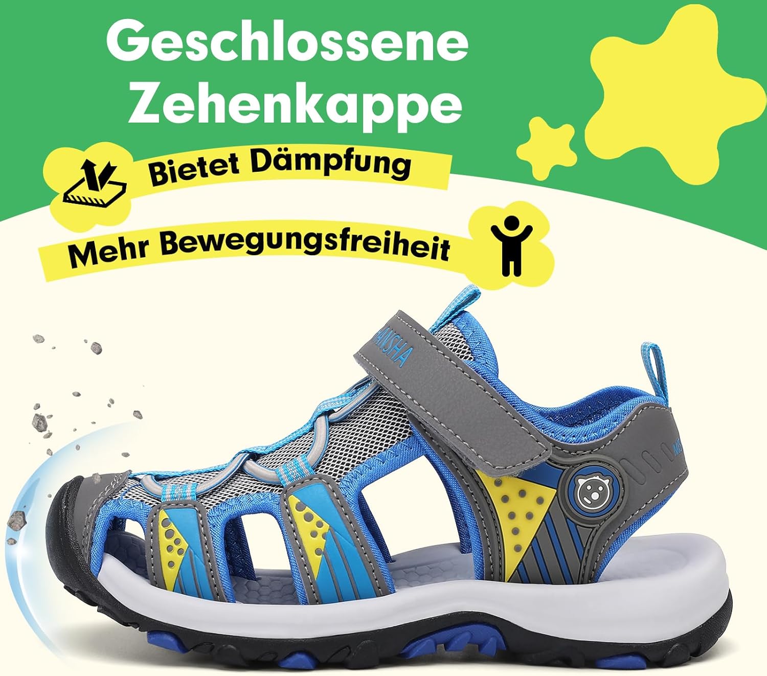 Thumbnail 6 de SAGUARO Geschlossene Sandalen Kinder Trekking – atmungsaktiv, robust und vielseitig