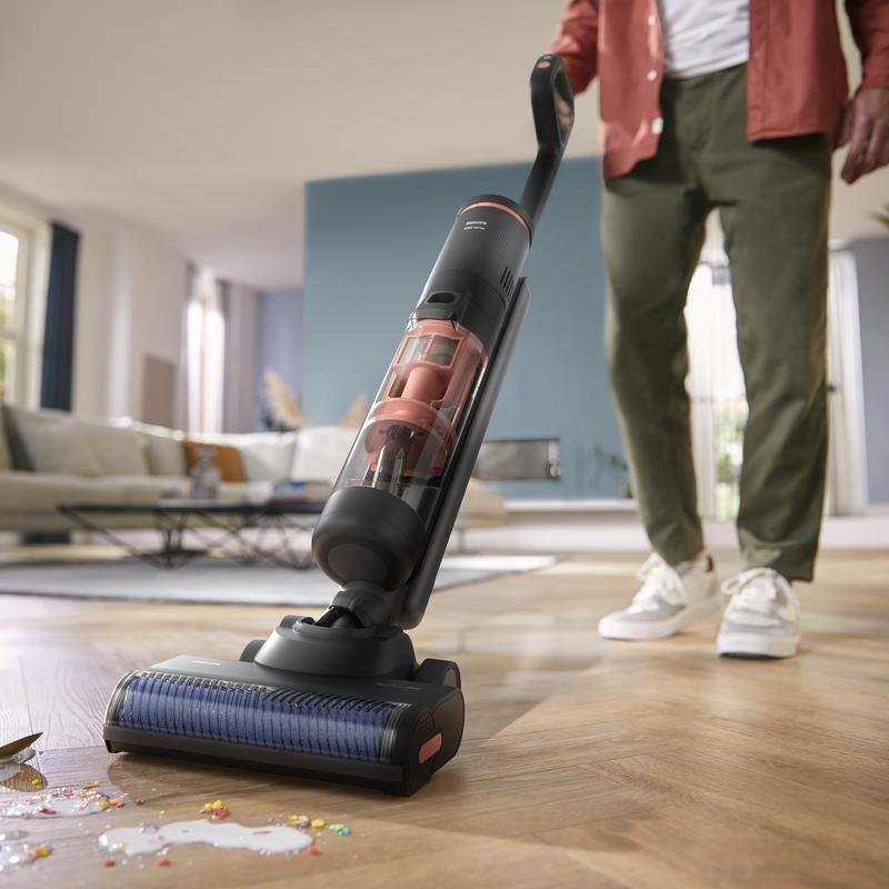 Detalle de Philips XW6264/11: Aspira y friega sin cable en una sola pasada (160 W) – Gris