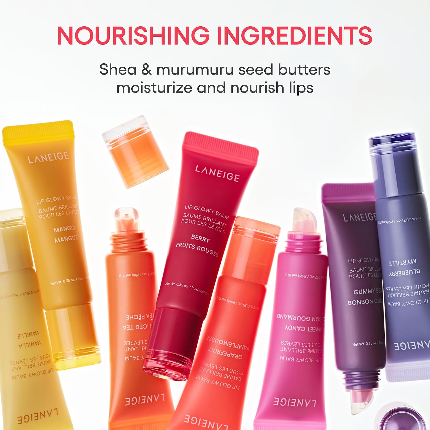 Detalle de LANEIGE Lip Glowy Balm: Sheer Tinted Lip Moisturizer with Shea Butter
