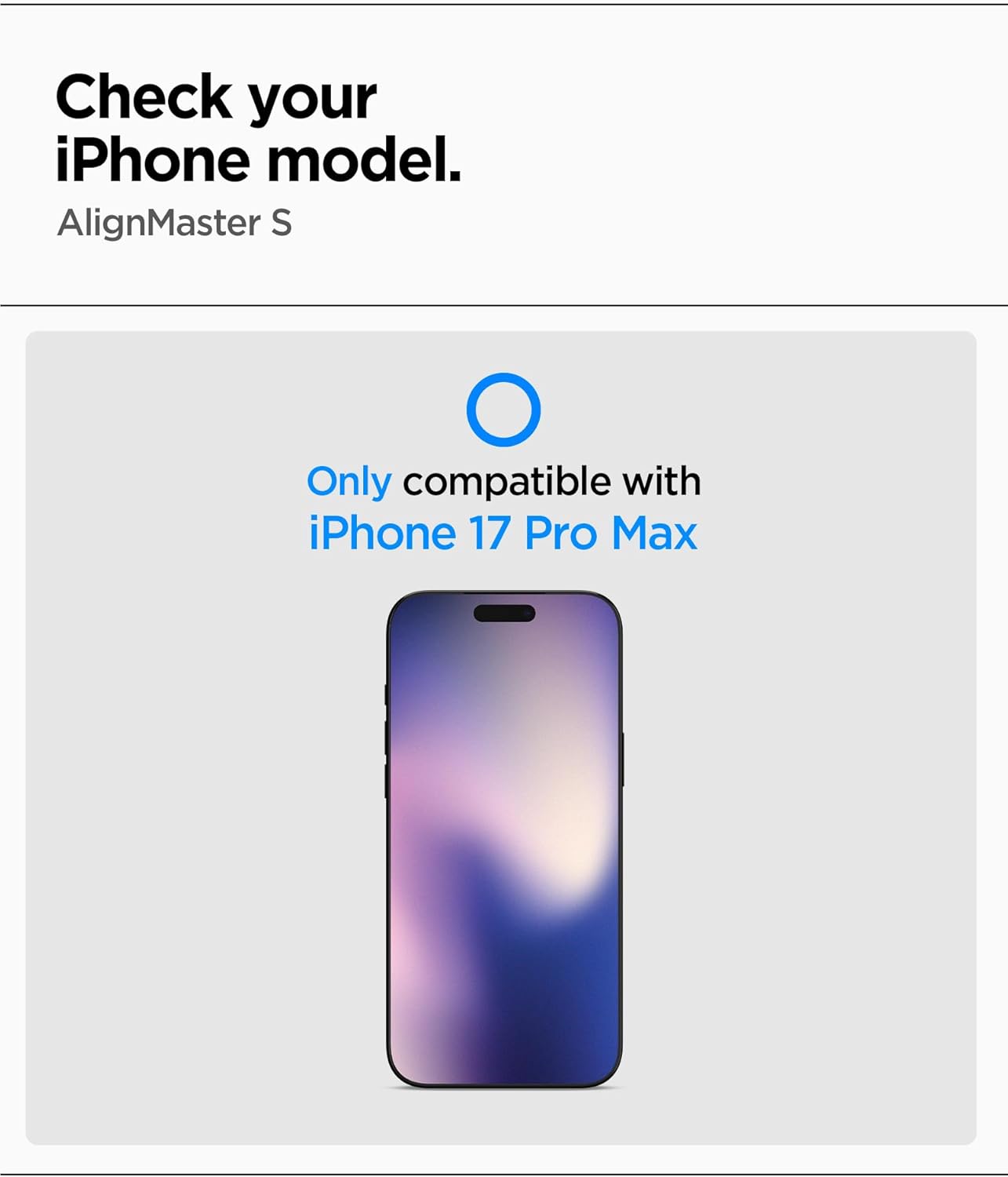 Thumbnail 1 de Spigen Glas.tR AlignMaster S – Verre trempé 9H pour iPhone 17 Pro Max (2 pièces)