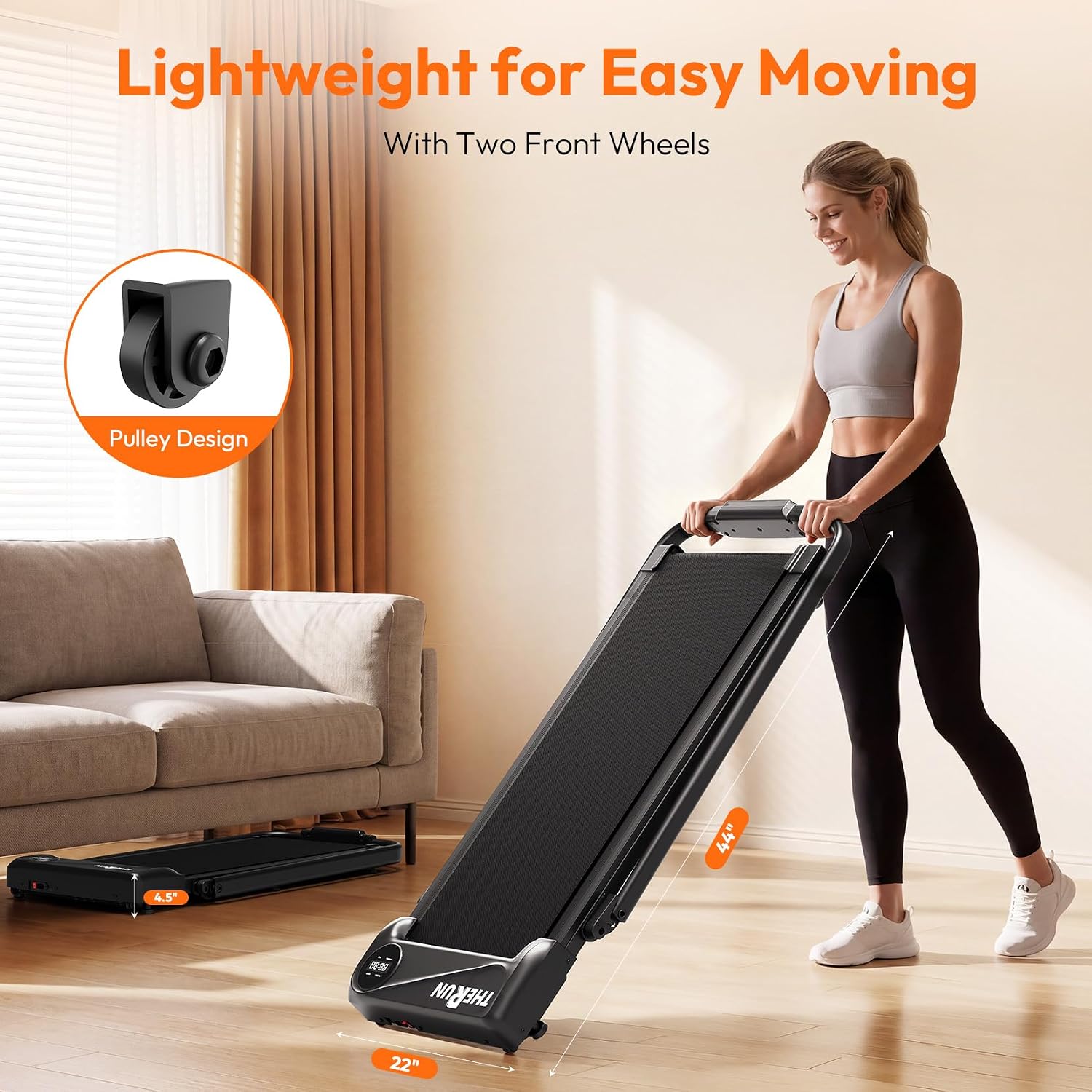 Thumbnail 6 de THERUN YT05T Walking Pad Treadmill with Foldable Handle, 0.6–6.2 MPH