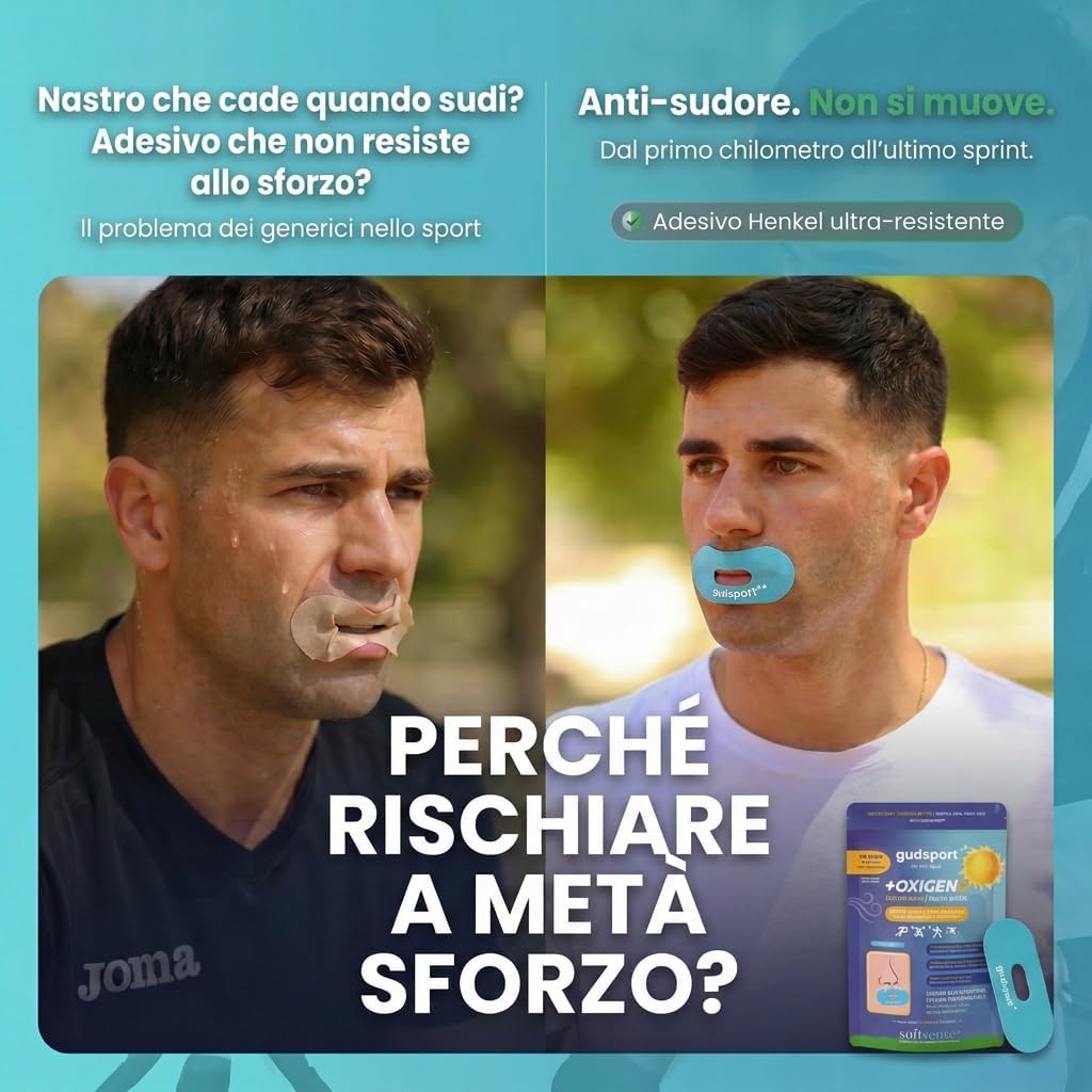 Detalle 2 de Gudsport by GudSlip® Mouth Tape Sport (30+6): respirazione nasale ottimale per training e sonno