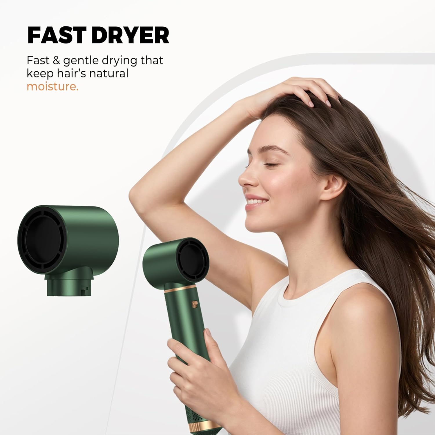 Detalle de OKWRAP Air Styler Pro 5-in-1 (1000 W) – Multistyler mit Föhn, Lockenstab und Glättfunktion