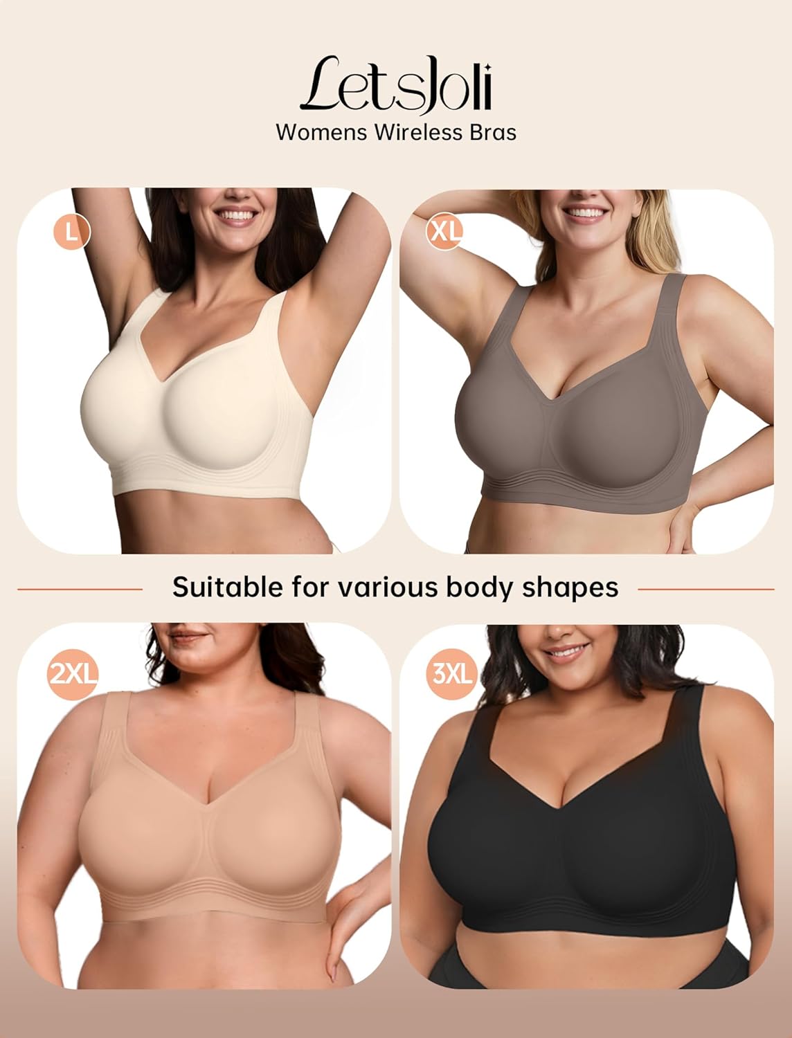 Thumbnail 5 de LetsJoli wireless bra S-5XL