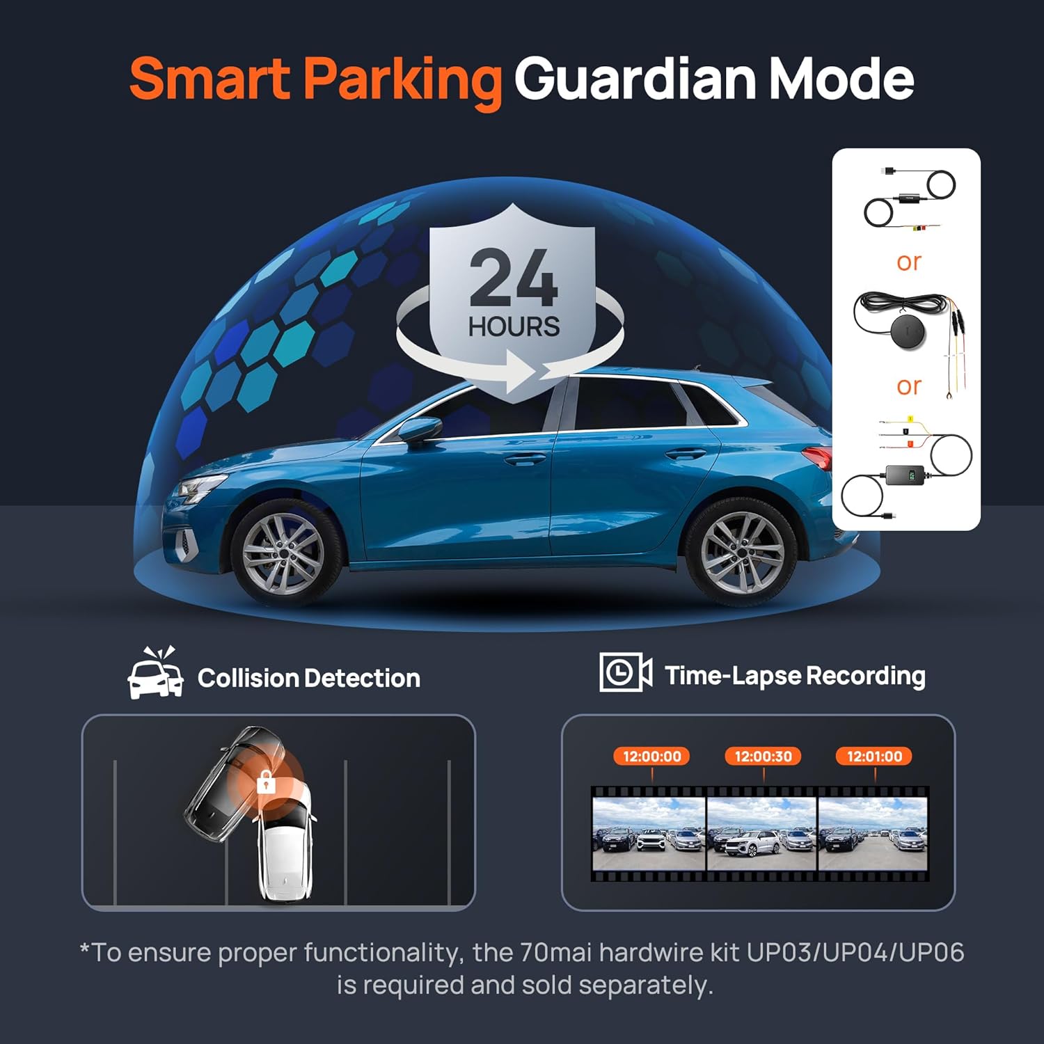 Thumbnail 4 de 70mai 2.7K Dash Cam Front and Rear A510 (1944P+1080P) with STARVIS 2, GPS, 4G LTE and 64GB card