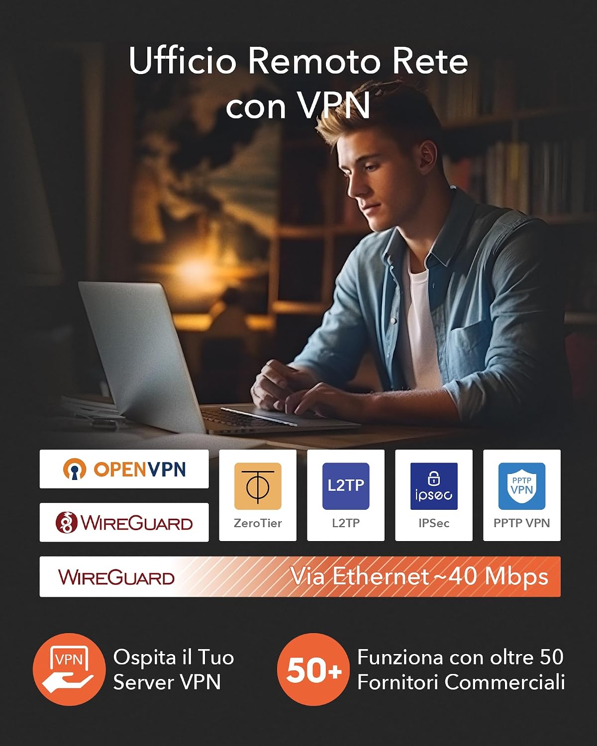 Thumbnail 2 de Cudy TR1200 (AC1200) router da viaggio Wi‑Fi tascabile con VPN, WISP ed USB
