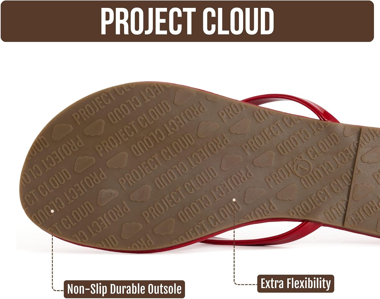 Detalle 2 de Project Cloud Women’s Project Cloud Flat Sandals (Vegan Leather, Cushioned Foam)