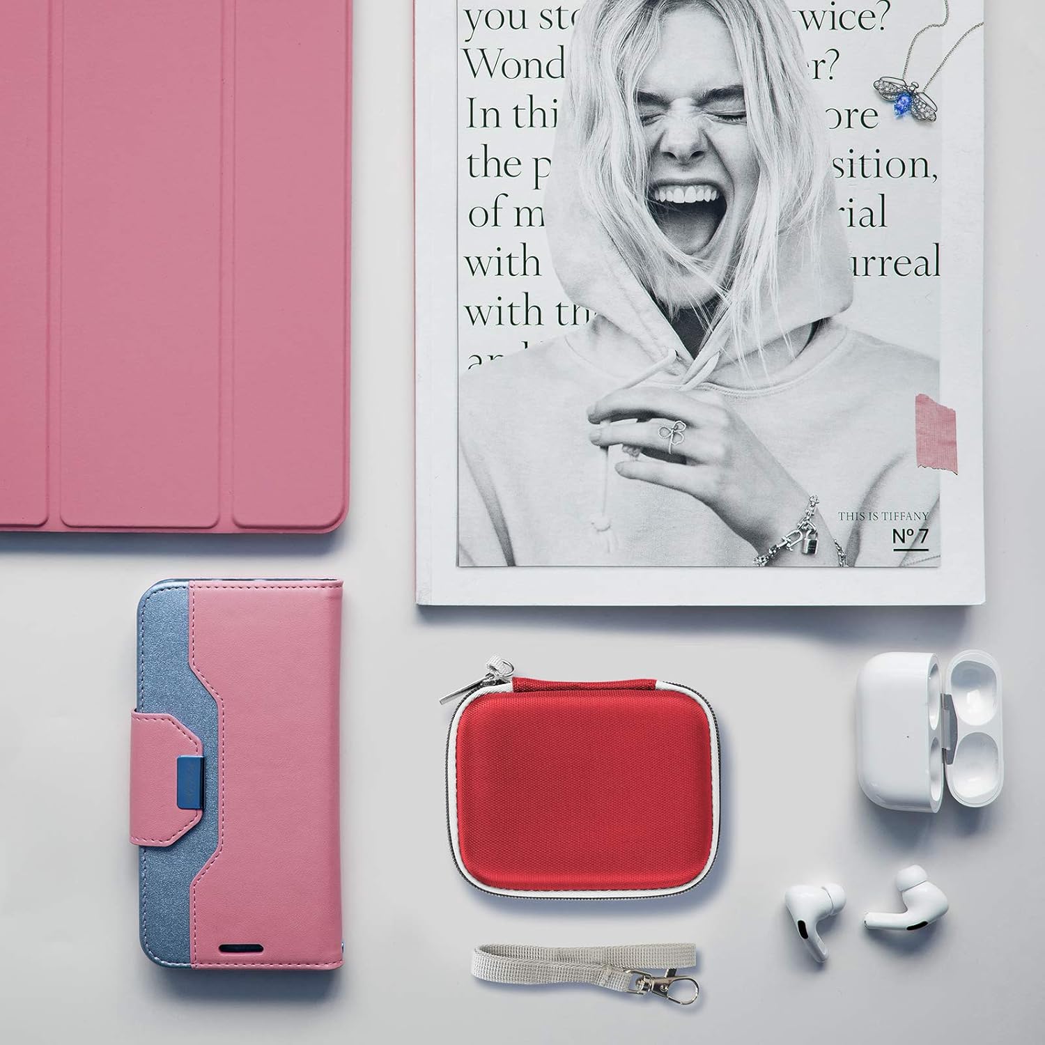 Thumbnail 6 de ProCase Stoßfeste Festplatten-Tasche für Samsung T7 / T7 Touch Portable SSD (rot)