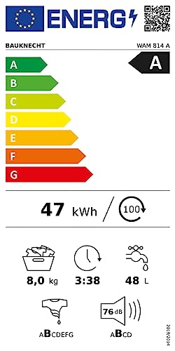 Thumbnail 12 de Bauknecht WAM 814 A Waschmaschine Frontlader – 8 kg, Energieeffizienzklasse A