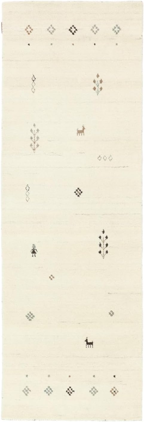 Detalle de RugVista Gabbeh Giza 120340 loper, 80 x 250 cm, gebroken wit