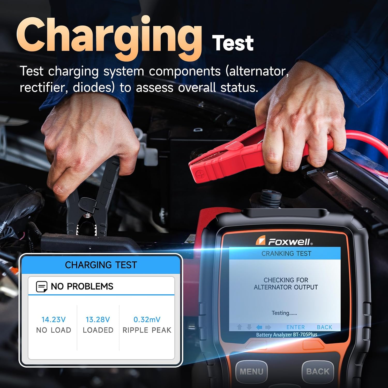 Detalle de FOXWELL BT705 Plus battery tester 24V