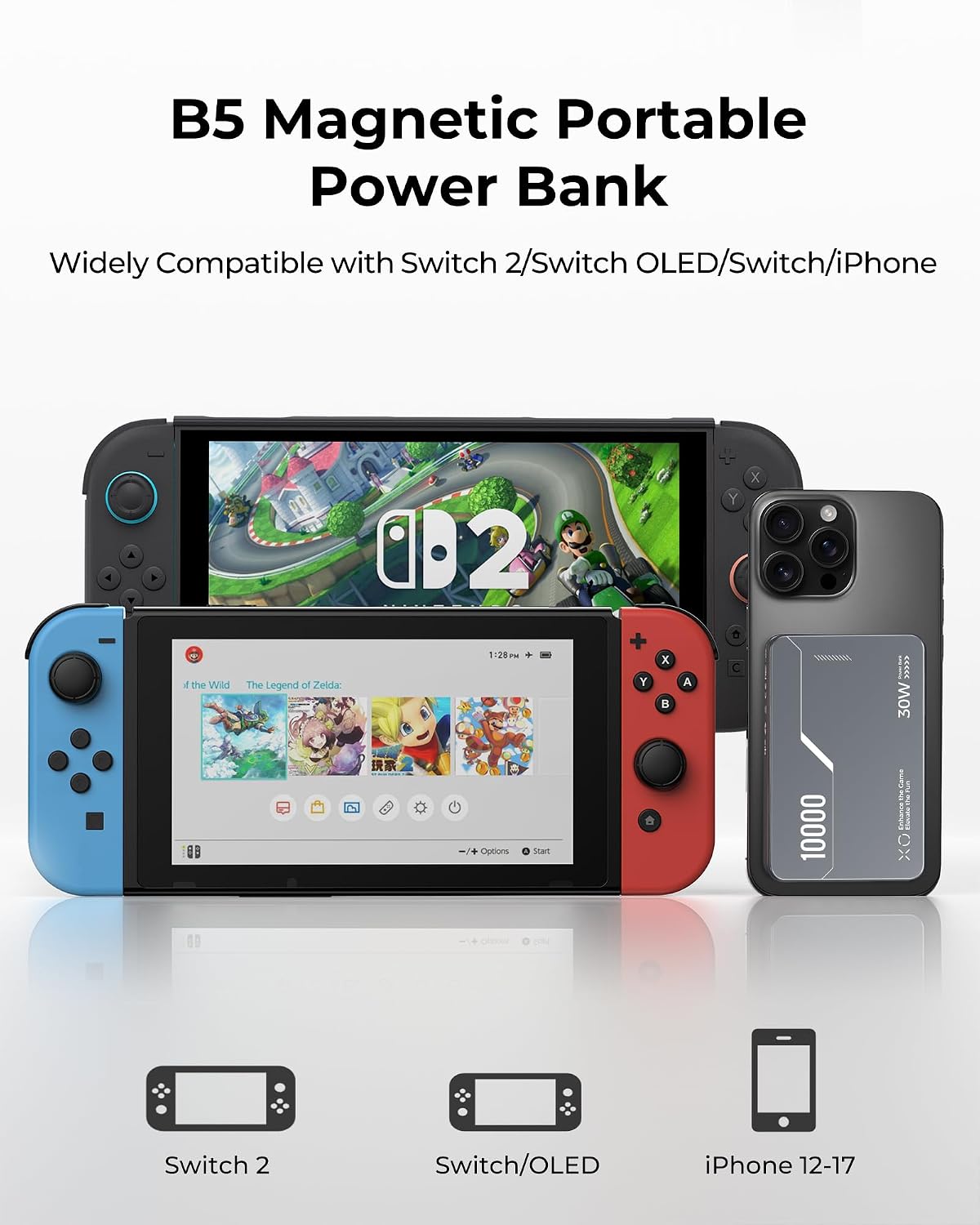 Thumbnail 4 de Antank B5 10000mAh Magnetic Power Bank for Nintendo Switch 2 & iPhone
