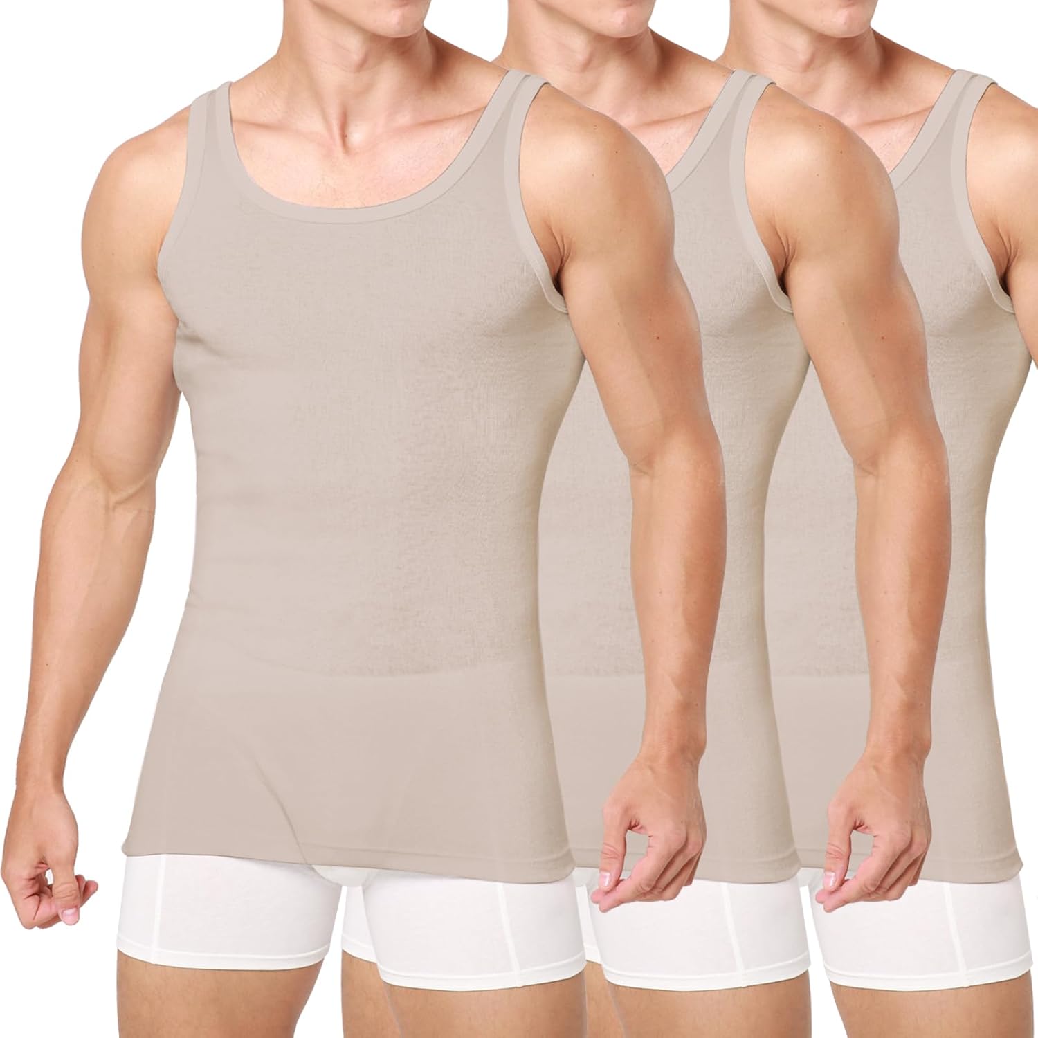 Thumbnail 6 de Smart Sir Unterhemd Herren 3/5er Pack Tank Top aus Baumwolle – Schwarz, Weiss, Mehrfarbig