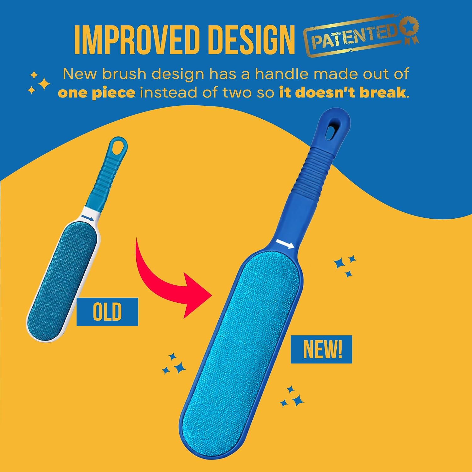 Thumbnail 4 de Fur Magic Pet Hair Remover Brush with Easy-Open Self-Cleaning Base (Blue) – reusable lint & fur remover