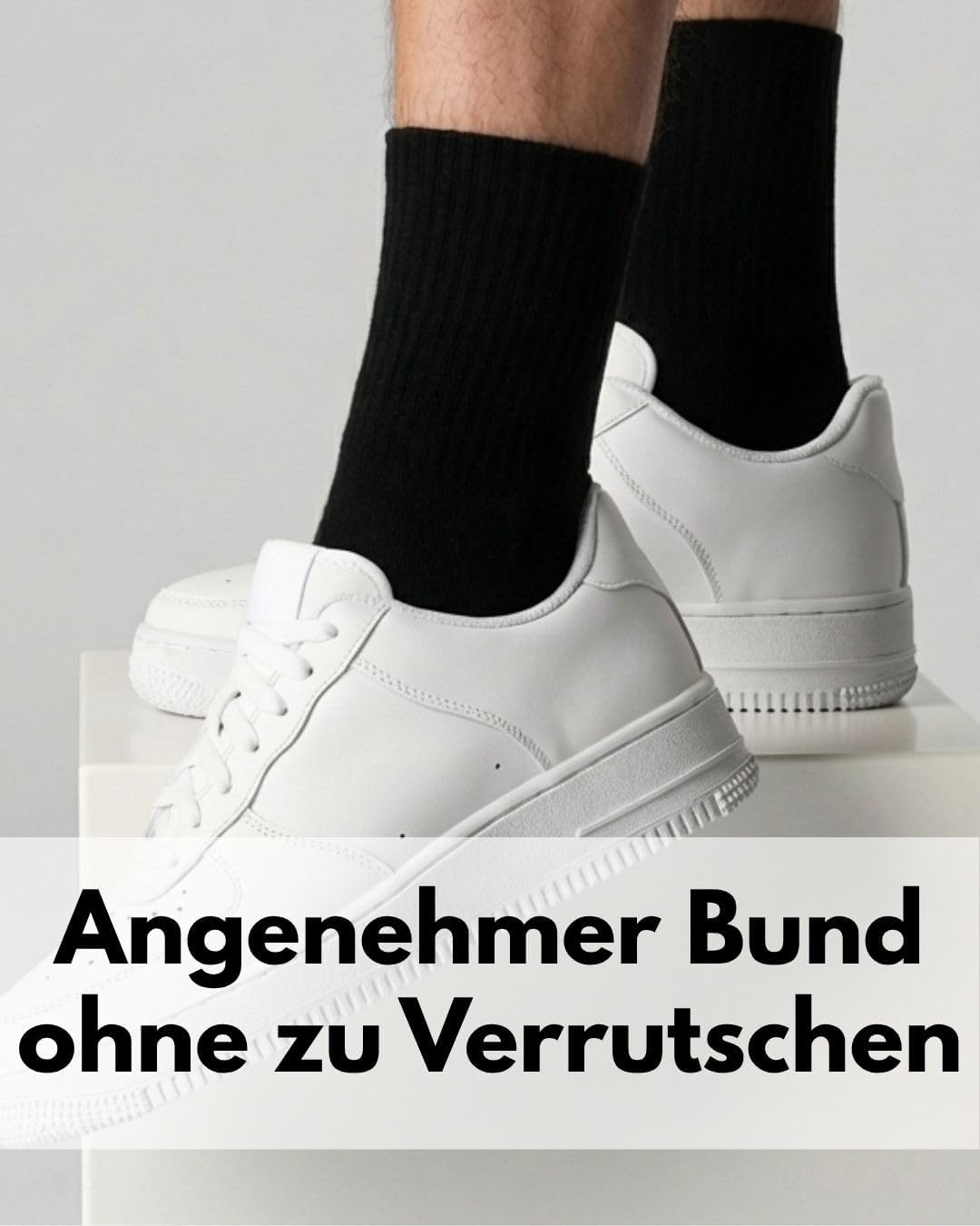 Detalle 2 de sockenkauf24 Herren Tennissocken (6 Paar) – Sportsocken mit verstärkter Ferse & Fußspitze