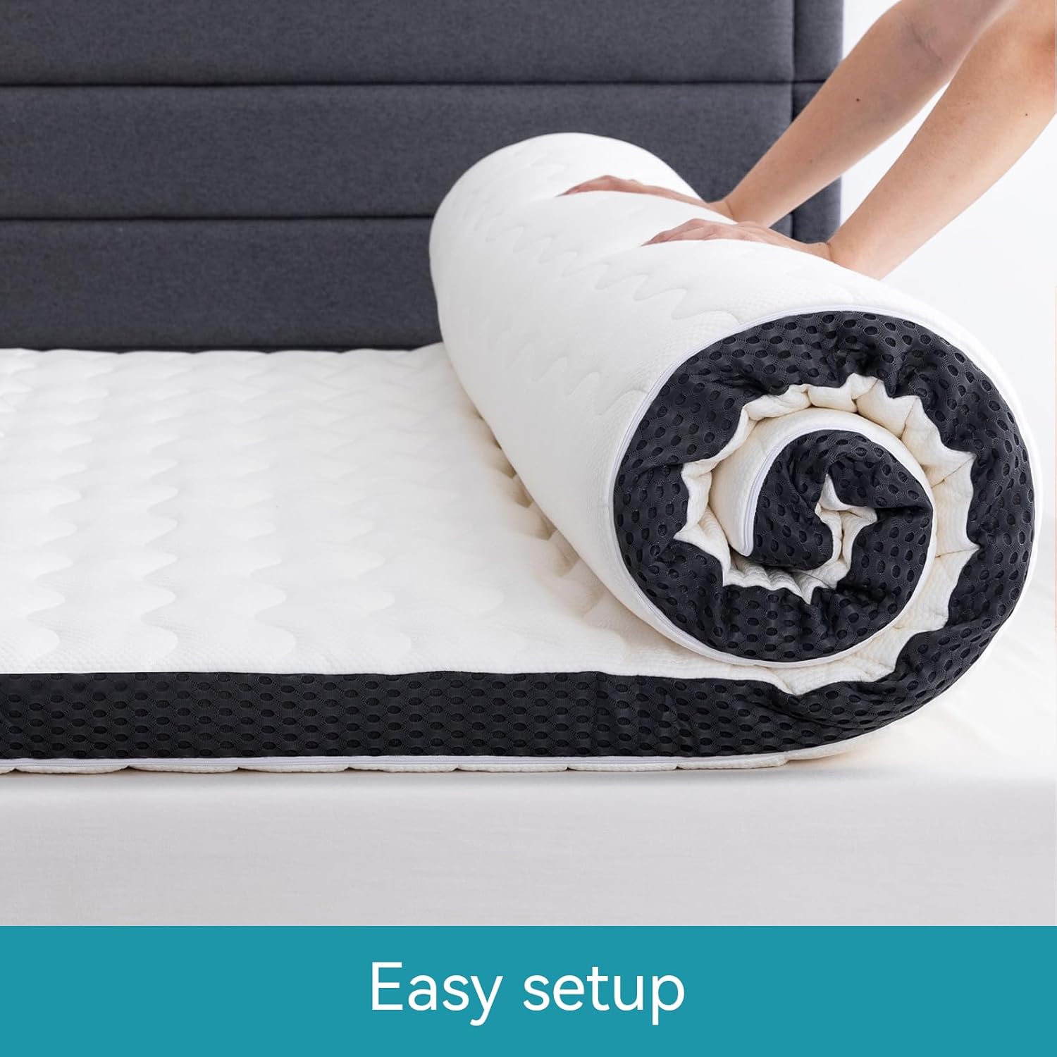 Thumbnail 6 de Amazon Basics Comfort Memory Foam Topper – Single (90 x 190 x 7 cm)