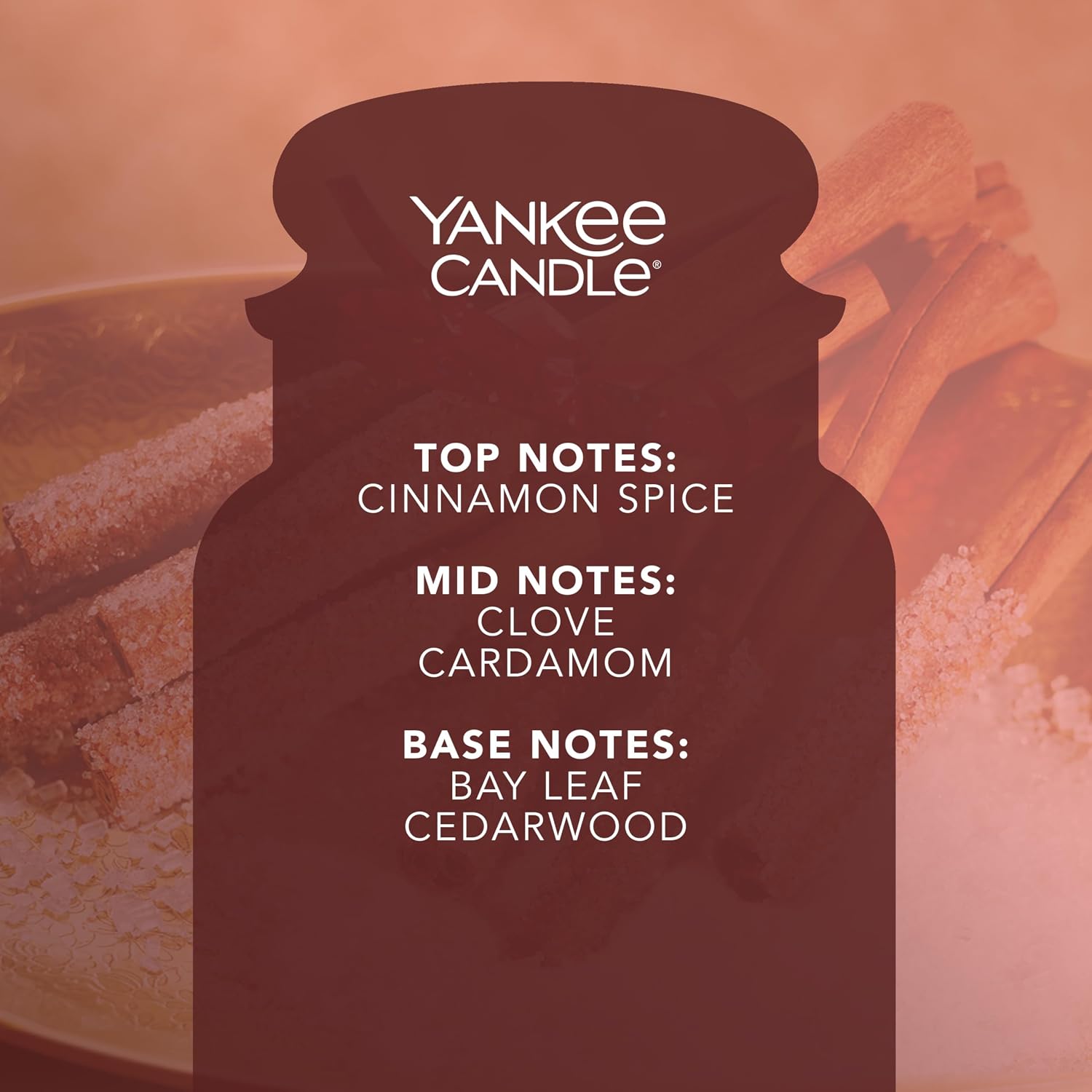 Detalle de Yankee Candle Sparkling Cinnamon Large Jar Candle