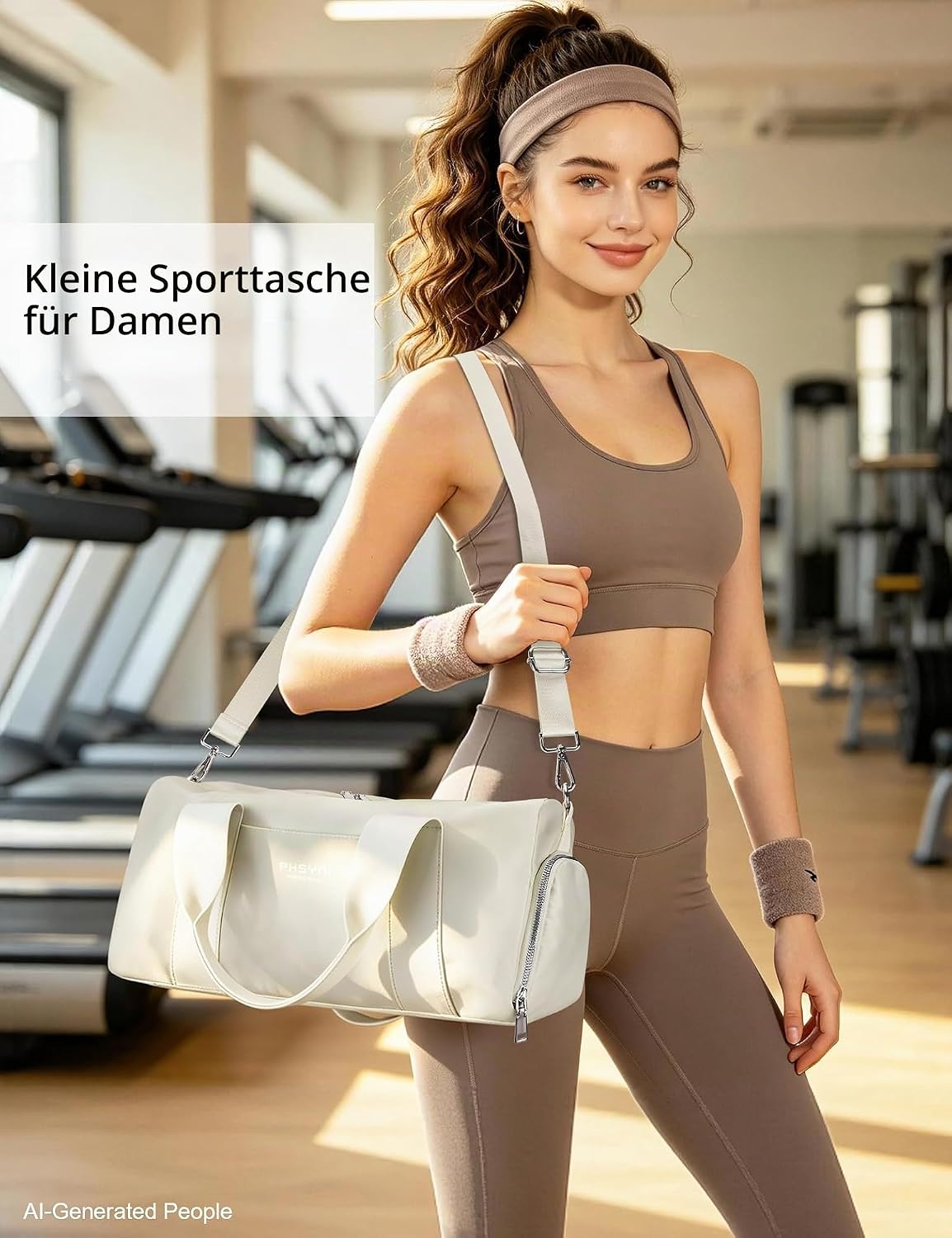 Detalle de Sporttasche 16 Zoll für Frauen & Kinder – mit Schuhfach und Trocken-Nass Trennung