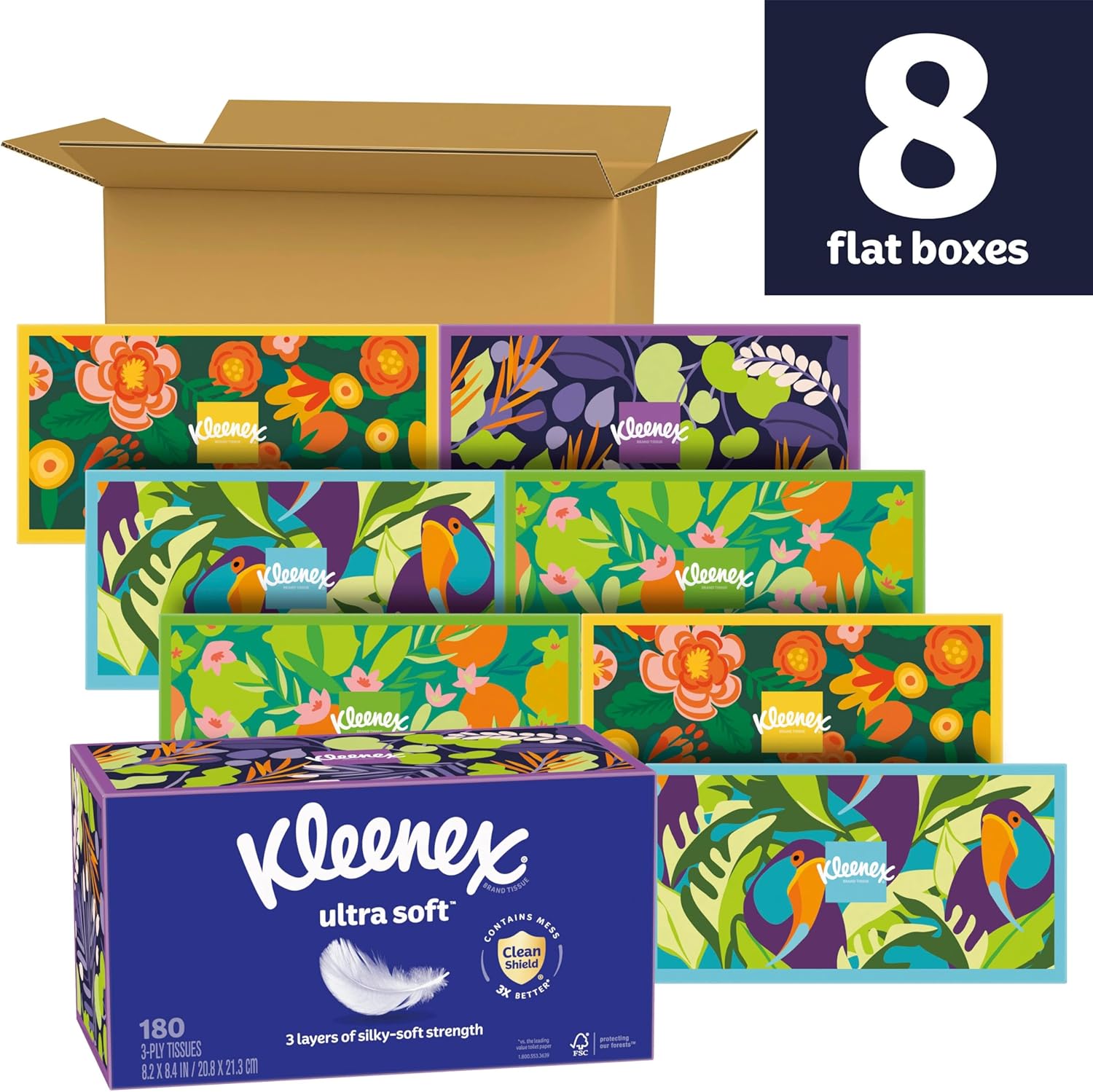 Detalle 2 de Kleenex Ultra Soft Facial Tissues, 1,440 count