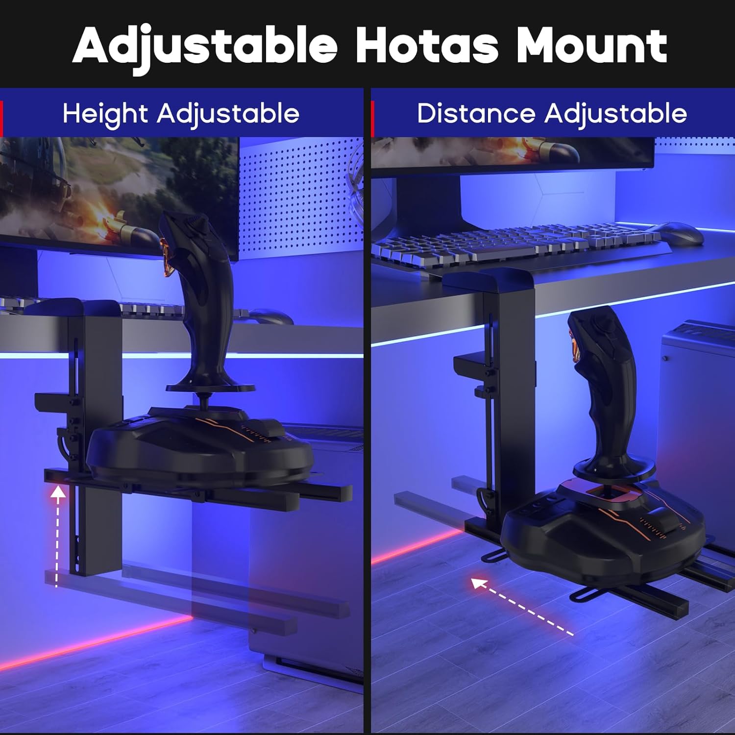 Thumbnail 5 de DIWANGUS Joystick Desk Mount for T.16000M FCS