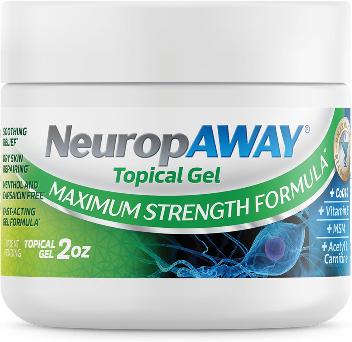 Detalle de NeuropAWAY Nerve Relief Gel, 6 oz