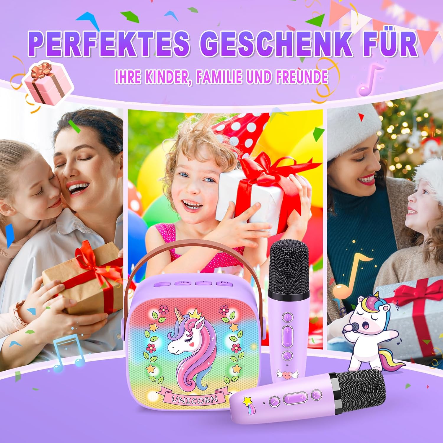 Thumbnail 6 de Dislocati Karaoke Maschine mit 2 Mikrofonen 🎤