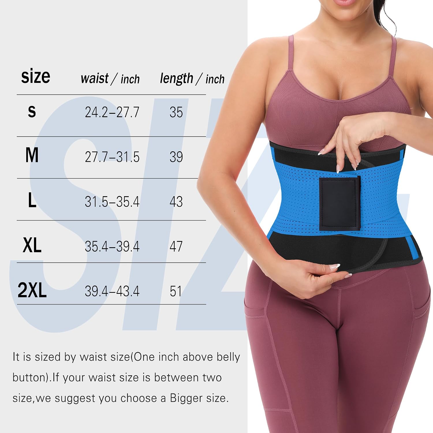 Detalle 2 de VENUZOR sweat waist trainer for women, adjustable neoprene waist cincher belt