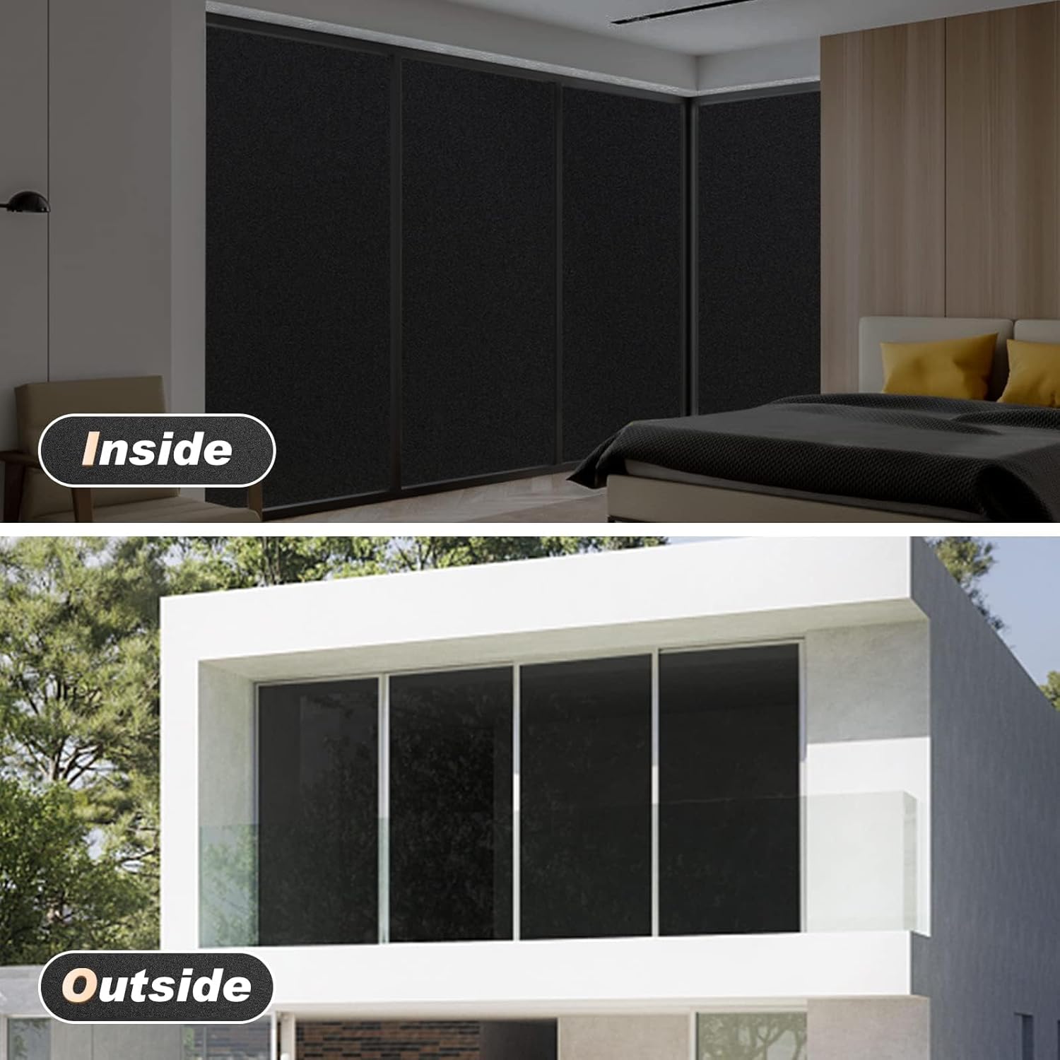 Thumbnail 6 de rabbitgoo Blackout Window Film 44.5 x 200 cm – privacy & light blocking for glass doors and windows