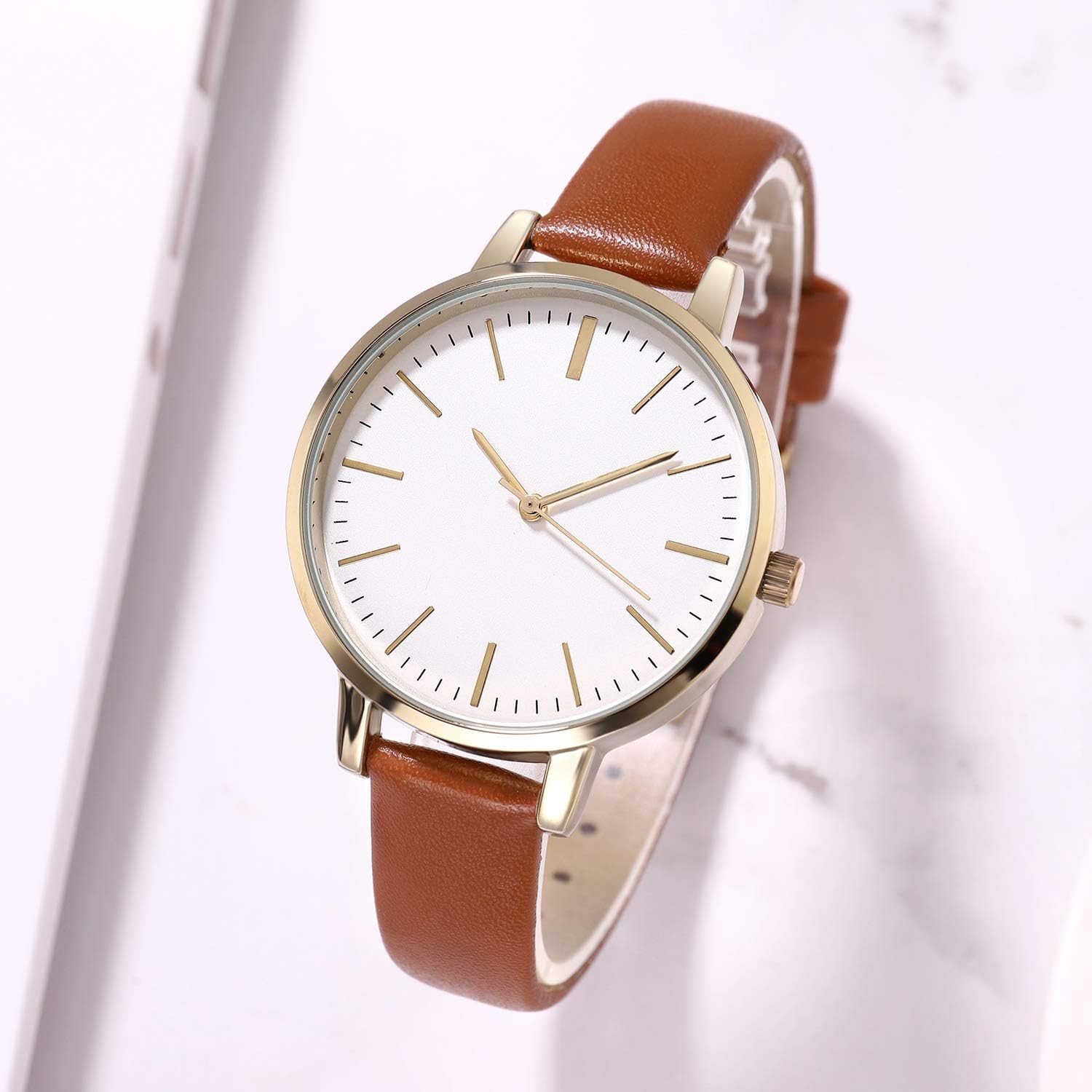 Thumbnail 4 de KIMOMT montre femme à bracelet en cuir, mouvement quartz et étanchéité quotidienne